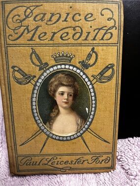 1899 Janice Meredith Decorative Book Cover by Paul Leicester Ford - Mustard Gold